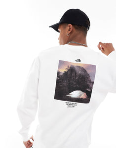 The North Face Camping retro back graphic sweatshirt white