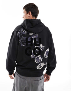 HUGO Red dirosehood pullover hoodie floral back