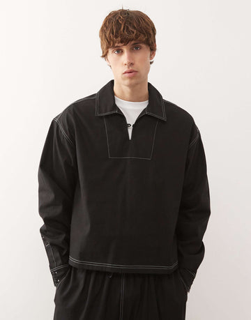 Reclaimed Vintage co-ord contrast stitching black