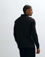 Load image into Gallery viewer, Tommy Hilfiger flag logo long sleeve polo shirt brown.