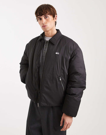 Tommy Jeans padded collar bomber jacket black