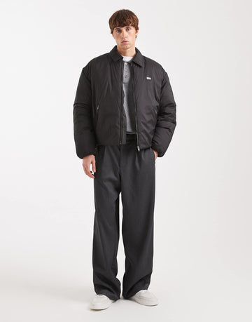 Tommy Jeans padded collar bomber jacket black