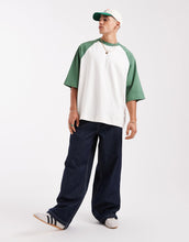 Load image into Gallery viewer, DESIGN heavyweight oversized raglan t-shirt cream