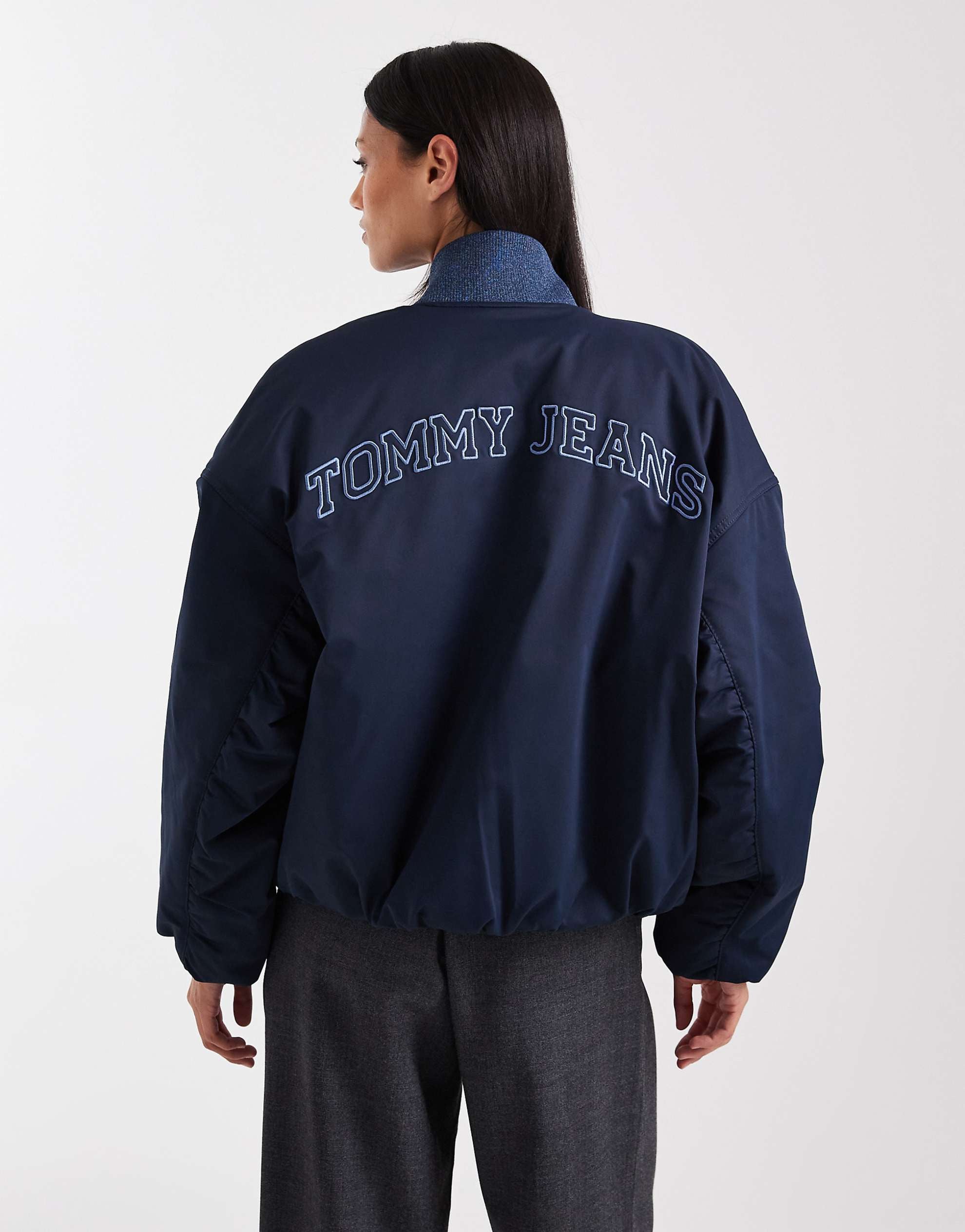 Tommy Jeans nylon bomber jacket navy
