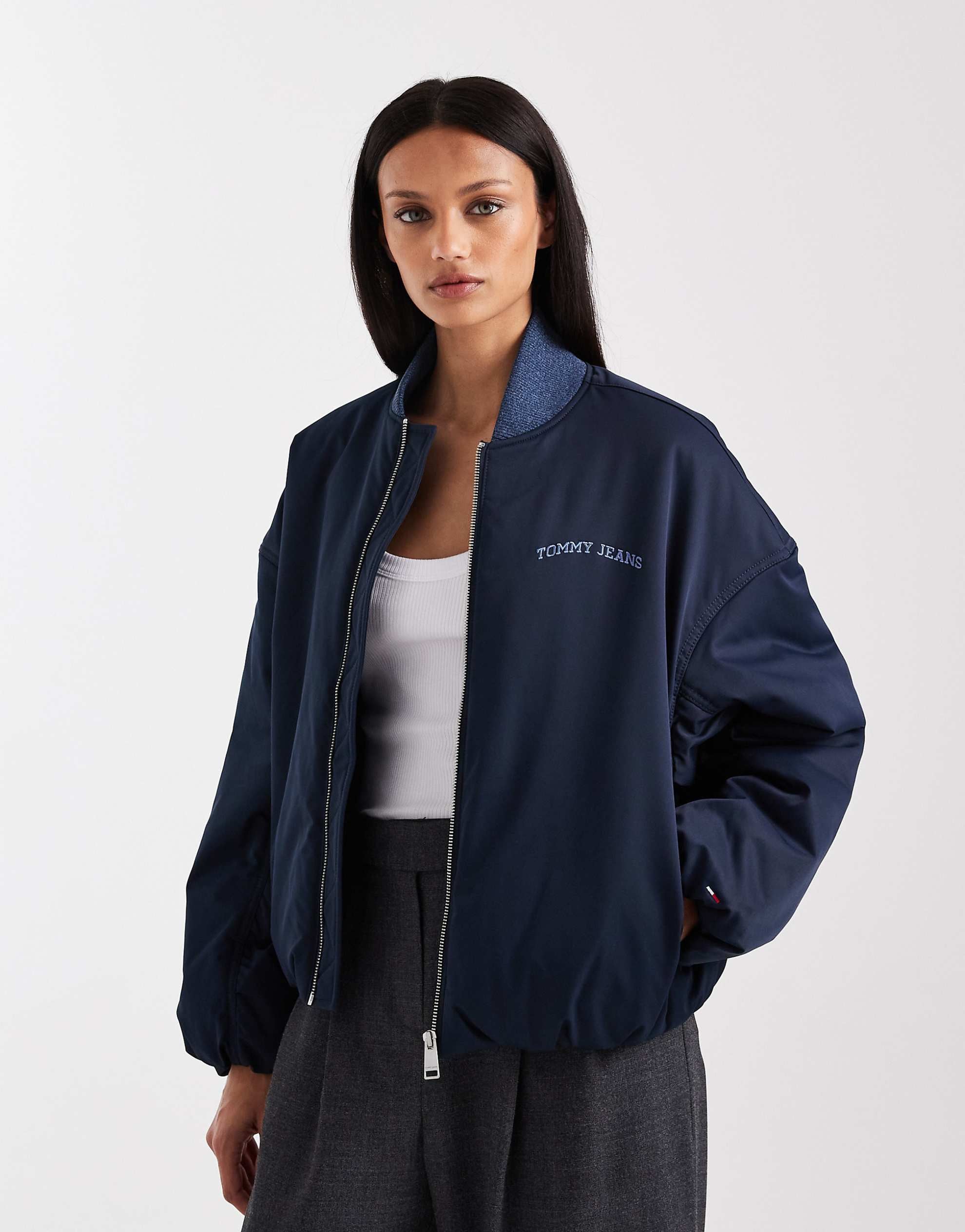 Tommy Jeans nylon bomber jacket navy