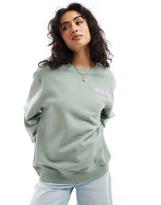 HUGO Blue oversized crewneck sweatshirt light green