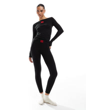 Load image into Gallery viewer, HUGO co-ord long sleeve thermal t-shirt black