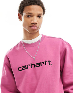 Carhartt WIP script sweatshirt pink