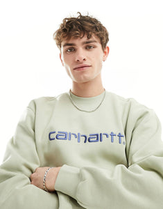 Carhartt WIP script sweatshirt green
