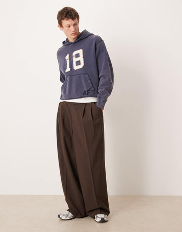 Abercrombie & Fitch front graphic hoodie navy