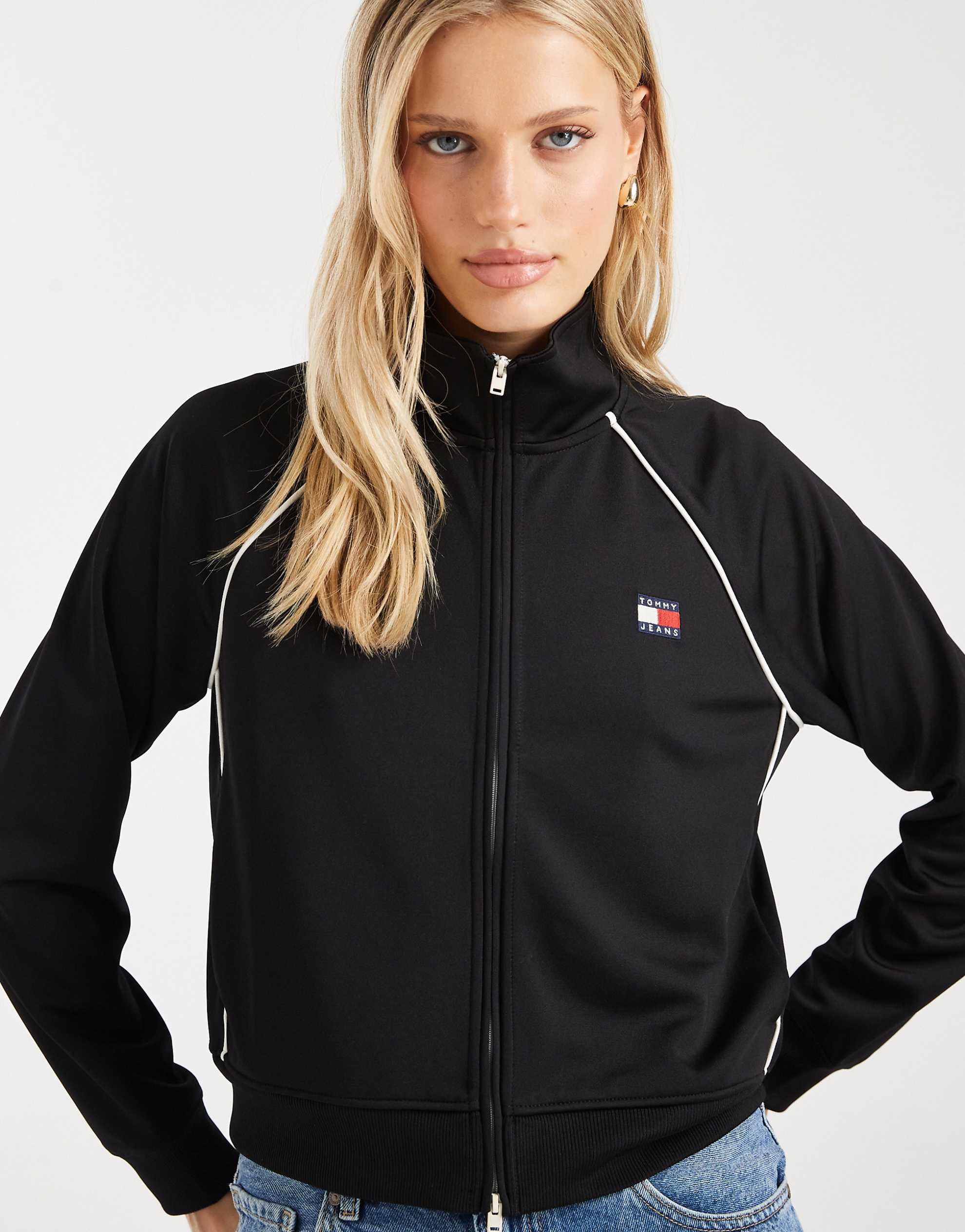 Tommy Jeans badge sporty track jacket black