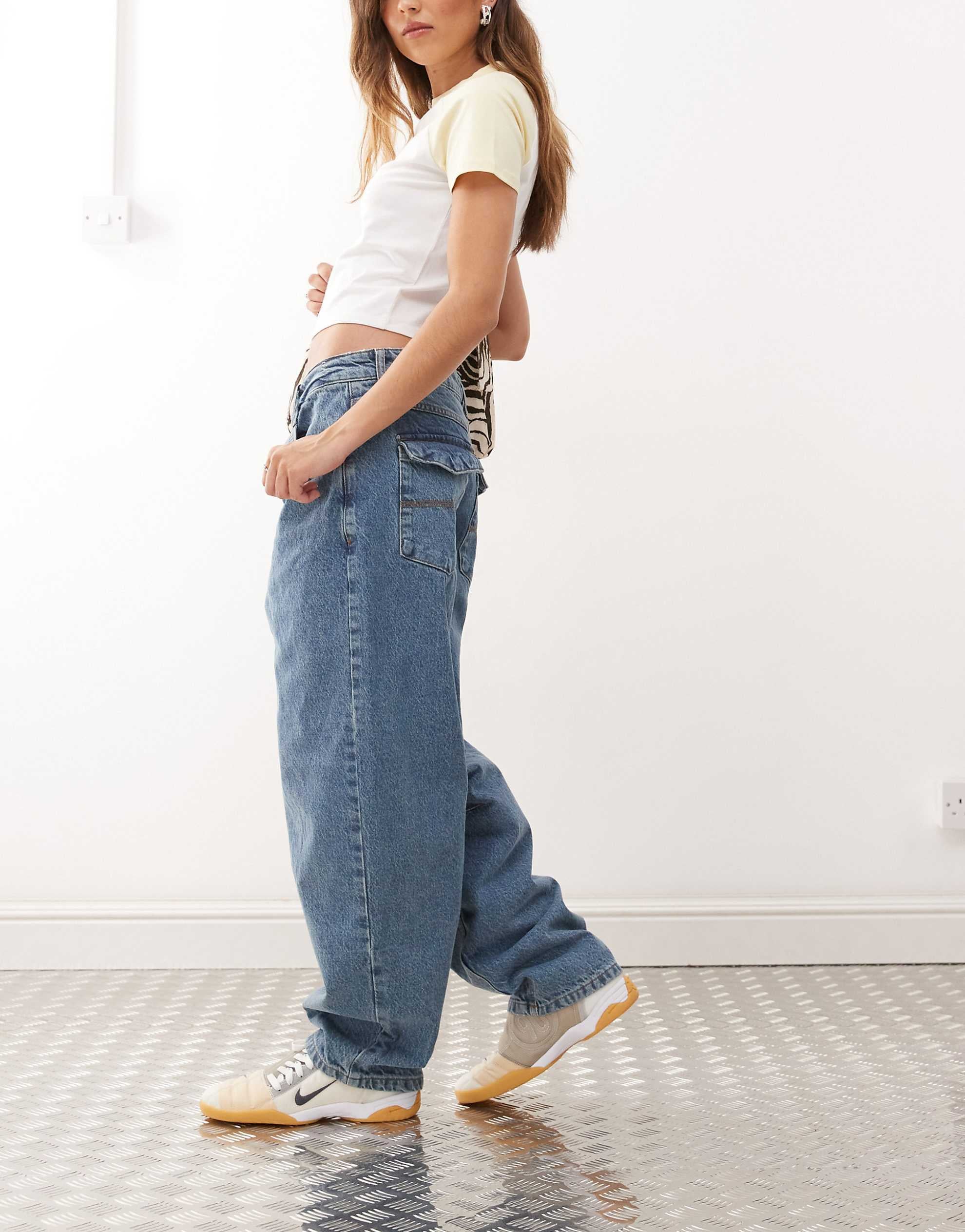 COLLUSION barell leg jean