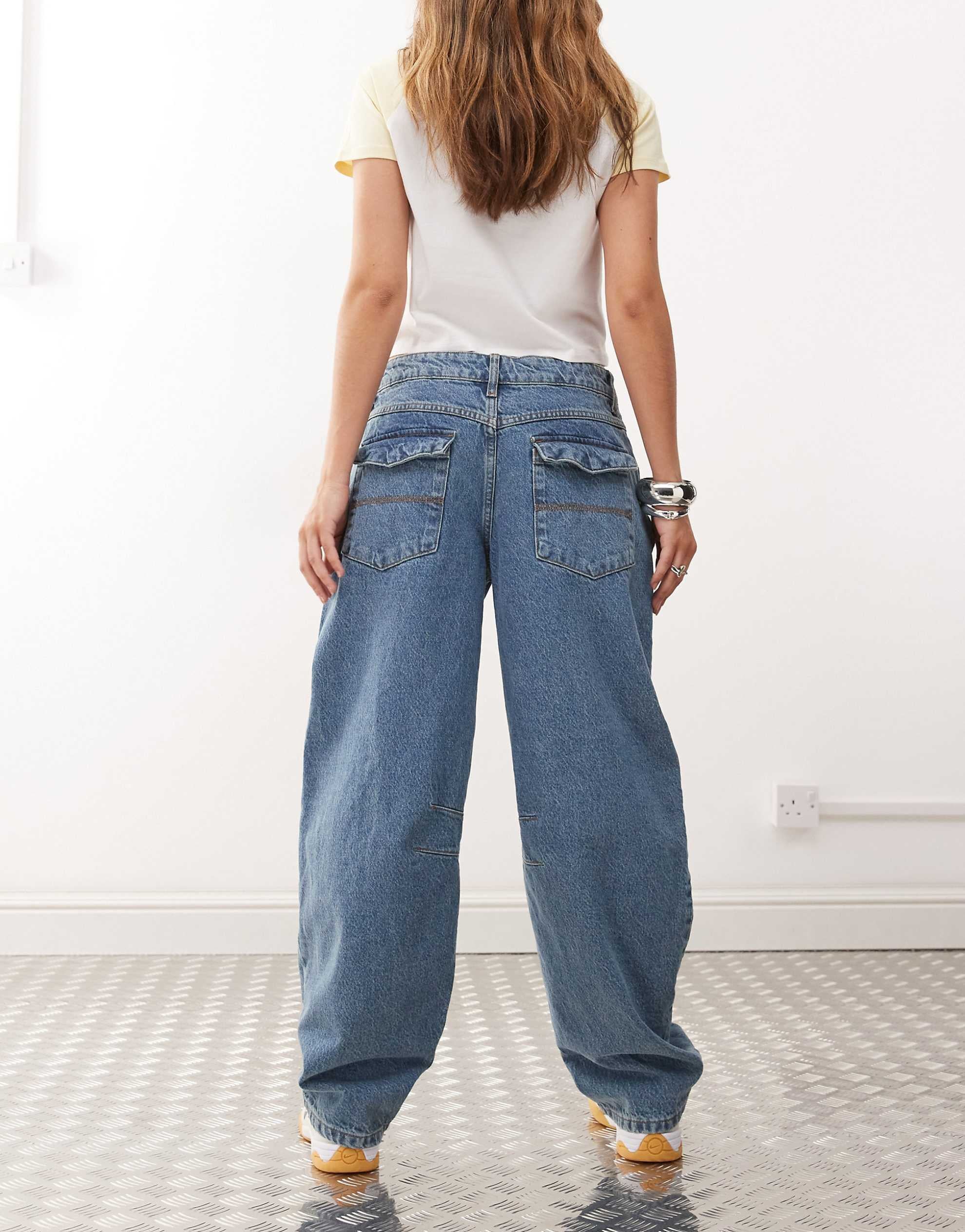 COLLUSION barell leg jean