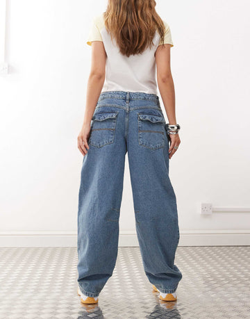 COLLUSION barell leg jean