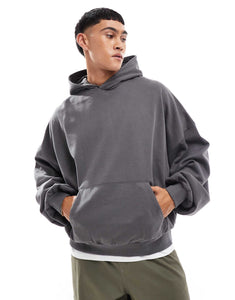 DESIGN essential extreme oversized hoodie charcoal