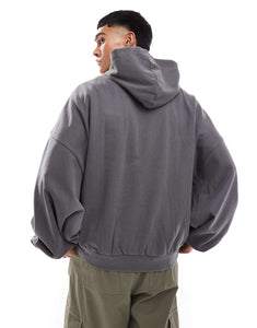 DESIGN essential extreme oversized hoodie charcoal