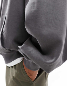 DESIGN essential extreme oversized hoodie charcoal