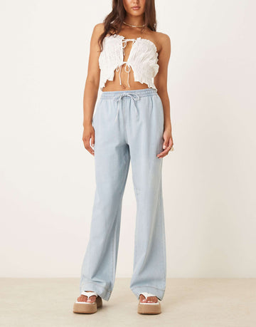 JDY tie wast loose fit jeans