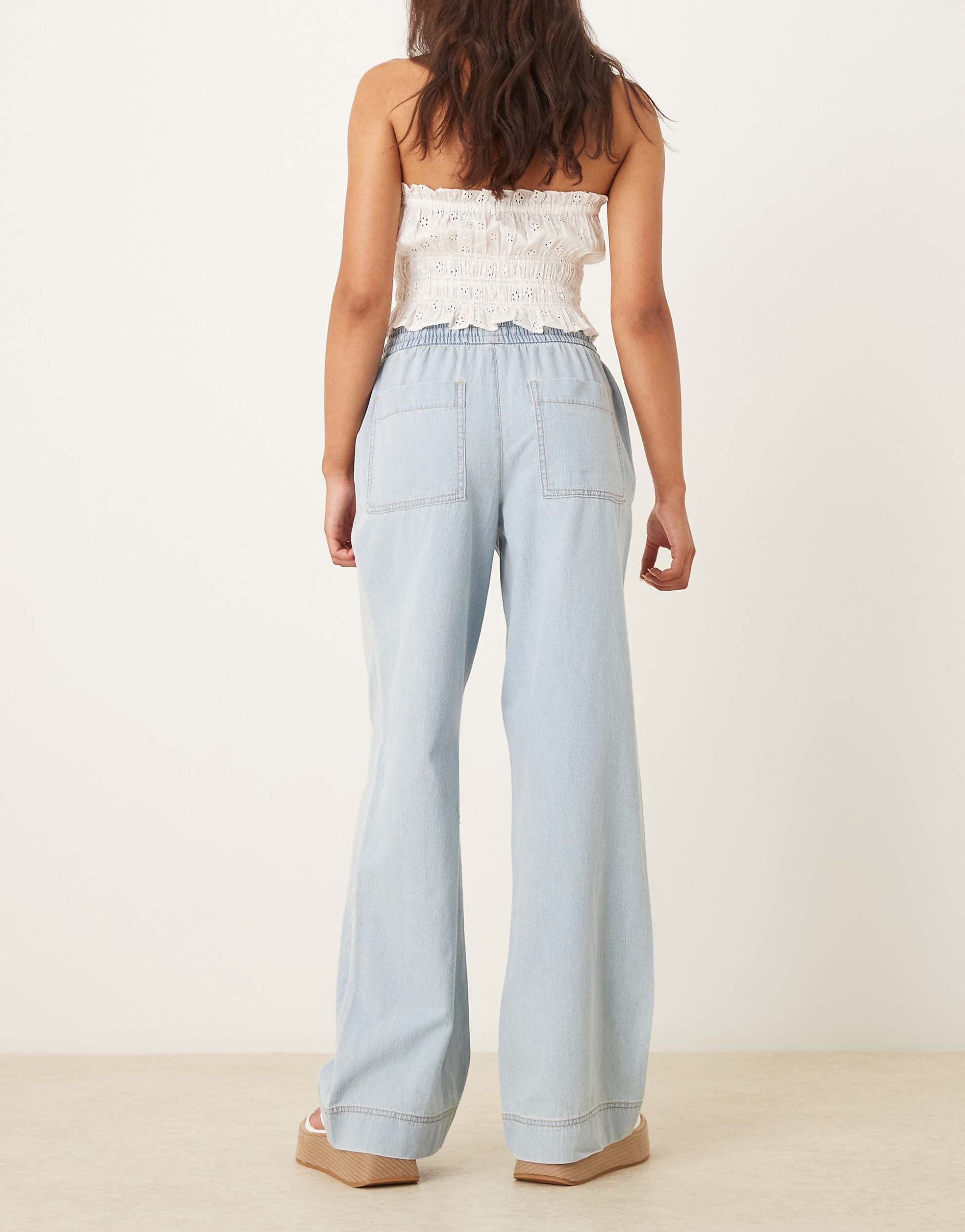 JDY tie wast loose fit jeans