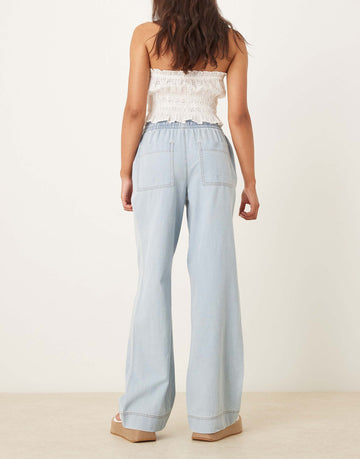 JDY tie wast loose fit jeans