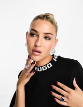 Load image into Gallery viewer, HUGO Ninaya branded collar dress black