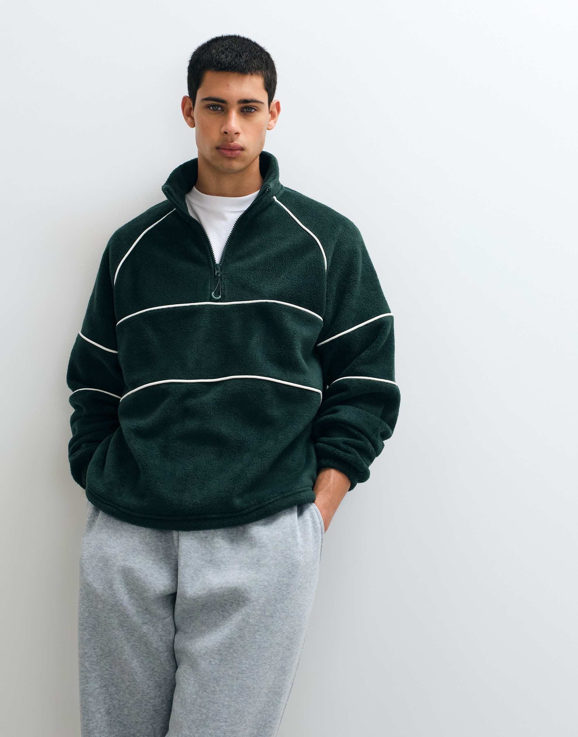 DESIGN oversized fleece green