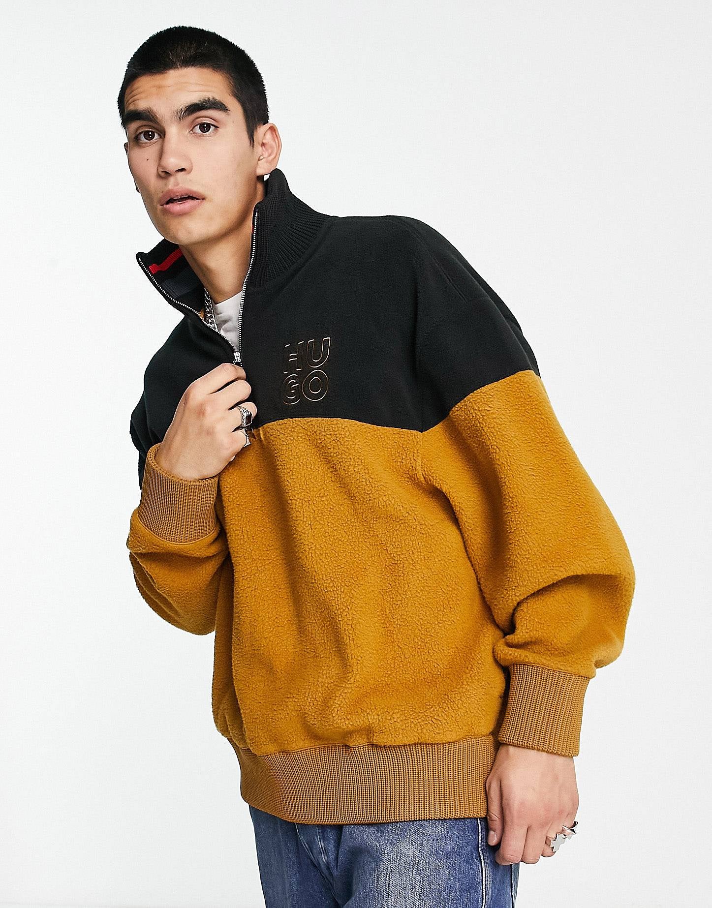 HUGO Dorpion fleece copper yellow