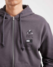 Load image into Gallery viewer, Tommy Jeans stacked zip up hoodie washed black