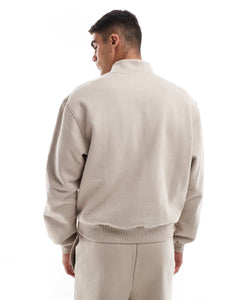 DESIGN premium43 quarter zip sweatshirt beige