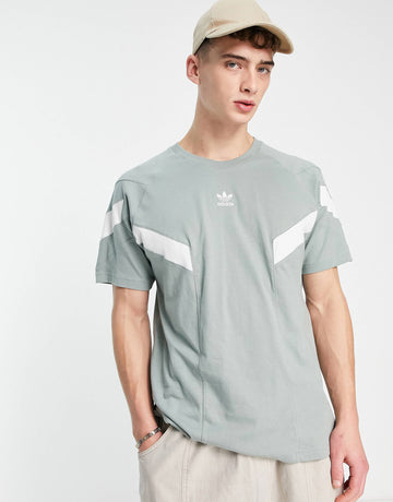 adidas Originals Rekive cut & sew t-shirt green