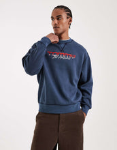 Load image into Gallery viewer, Tommy Jeans graphic relaxed fit crewneck sweatshirt washed navy