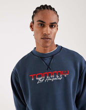 Load image into Gallery viewer, Tommy Jeans graphic relaxed fit crewneck sweatshirt washed navy