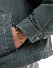 Load image into Gallery viewer, DESIGN oversized cropped jacket stitch wash green