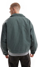 Load image into Gallery viewer, DESIGN oversized cropped jacket stitch wash green