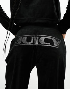 Juicy Couture co-ord velour zip up sweatshirt  joggers diamante