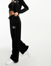 Load image into Gallery viewer, Juicy Couture co-ord velour zip up sweatshirt  joggers diamante
