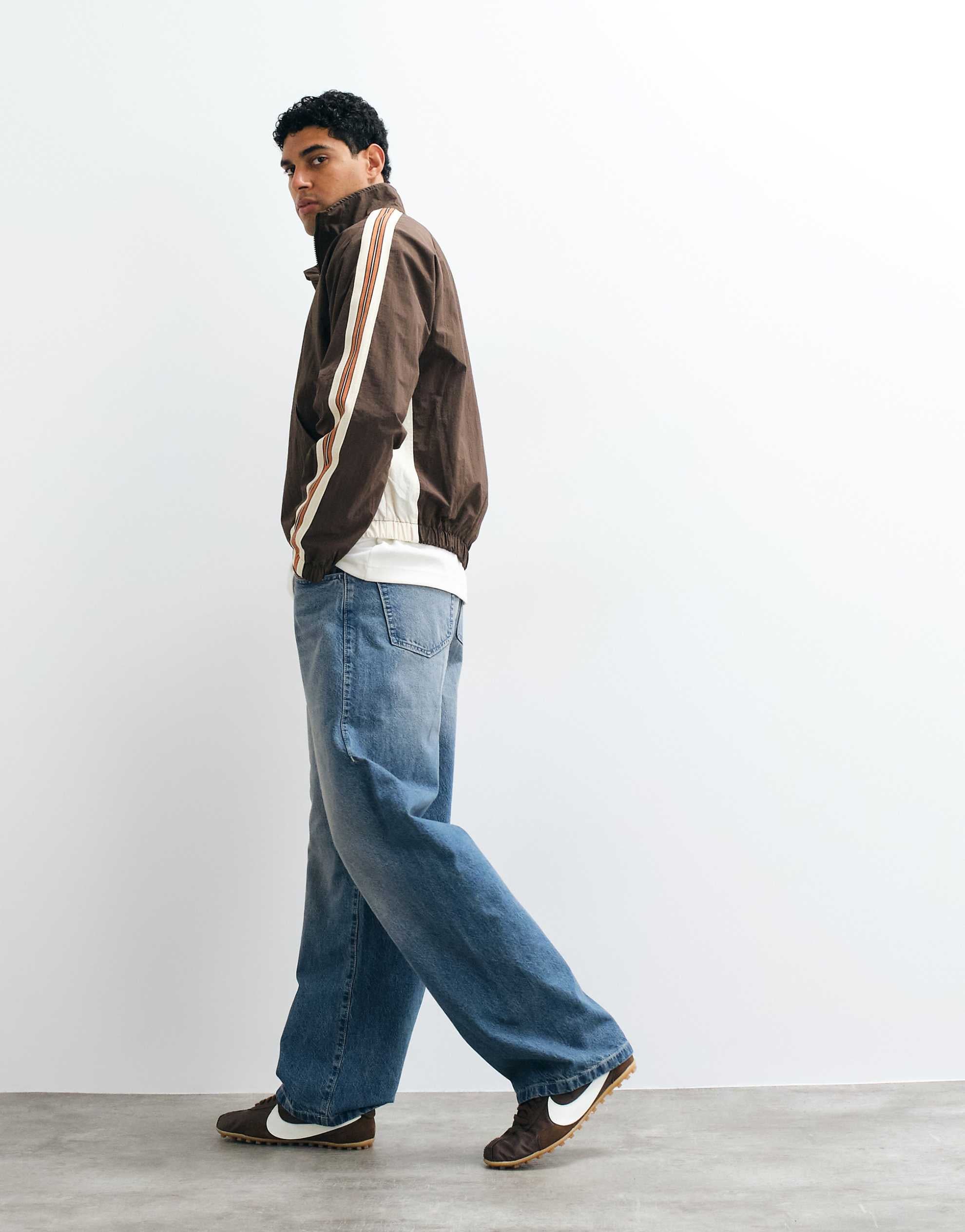 Cotton On quarter zip spray jacket brown