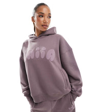 Load image into Gallery viewer, Kaiia cropped long sleeve top, hoodie &amp; joggers co-ord purple