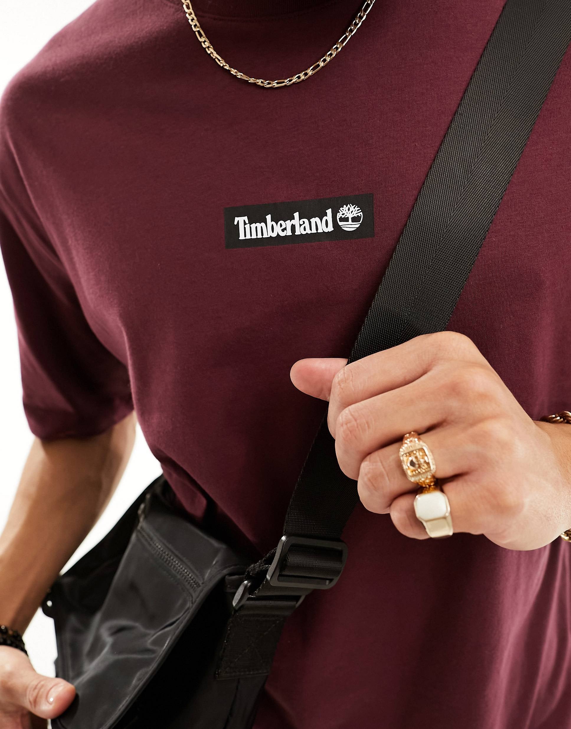 Timberland oversized t-shirt burgundy