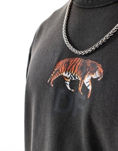 Dark Future oversized t-shirt washed black tiger