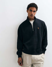 Load image into Gallery viewer, Abercrombie &amp; Fitch icon logo 1/4 zip sweatshirt black