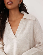 Load image into Gallery viewer, Brave Soul trophy neck knitted jumper oat