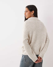 Load image into Gallery viewer, Brave Soul trophy neck knitted jumper oat