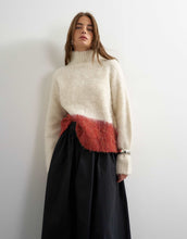 Load image into Gallery viewer, Knitted high neck hairy oversized abstract jumper neutral