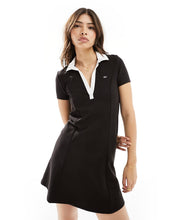 Load image into Gallery viewer, Tommy Jeans contrast polo fit &amp; flare mini dress black