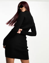 Load image into Gallery viewer, Tommy Jeans collar badge sweater dress black