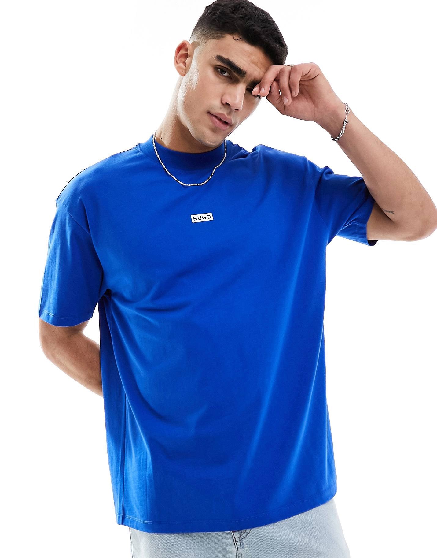 HUGO BLUE oversized t-shirt blue