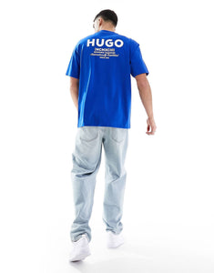HUGO BLUE oversized t-shirt blue