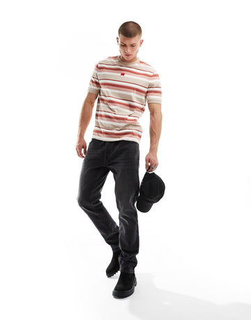HUGO Diragolino_S stripe t-shirt beige