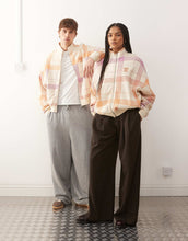 Load image into Gallery viewer, COLLUSION Unisex boxy track sweat jacket check